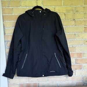 Eddie Bauer Black Weatheredge 365 Jacket with Hood